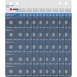 80x AGFAPHOTO Batterie Alkaline LR44 V13GA 1,5V im 10er Blister