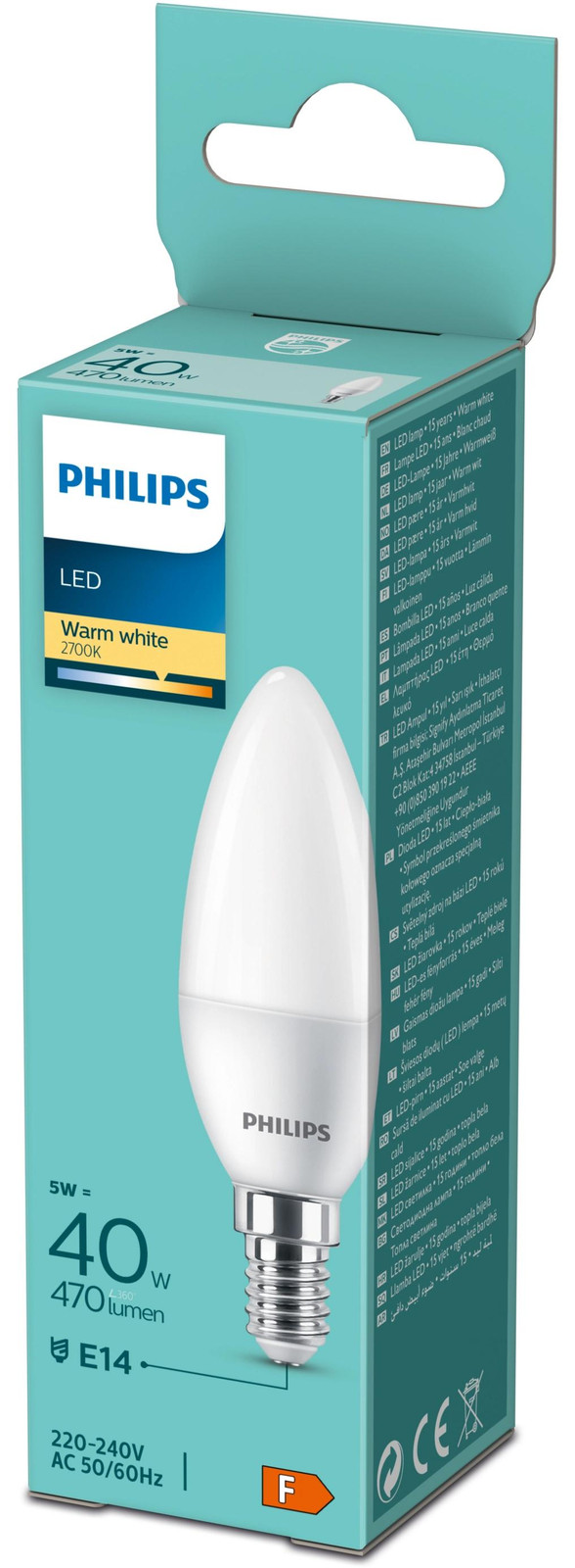 Philips Gloeilamp B35 E14 40 W Warm wit