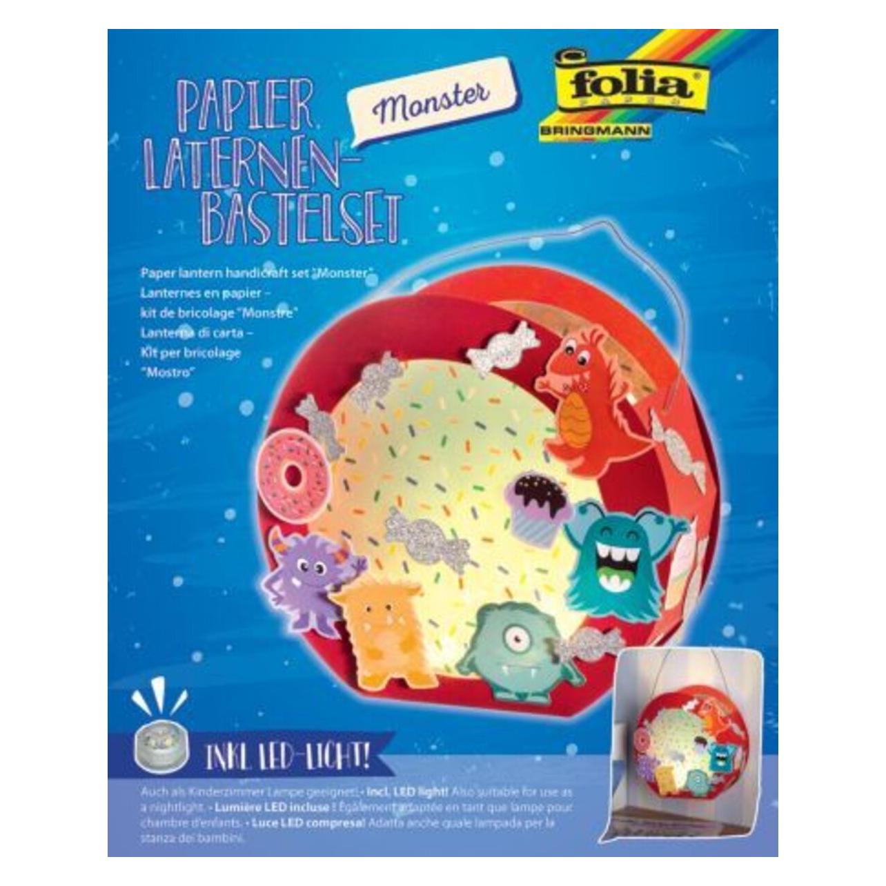 Folia Laternen-Bastelset Monster (68104)