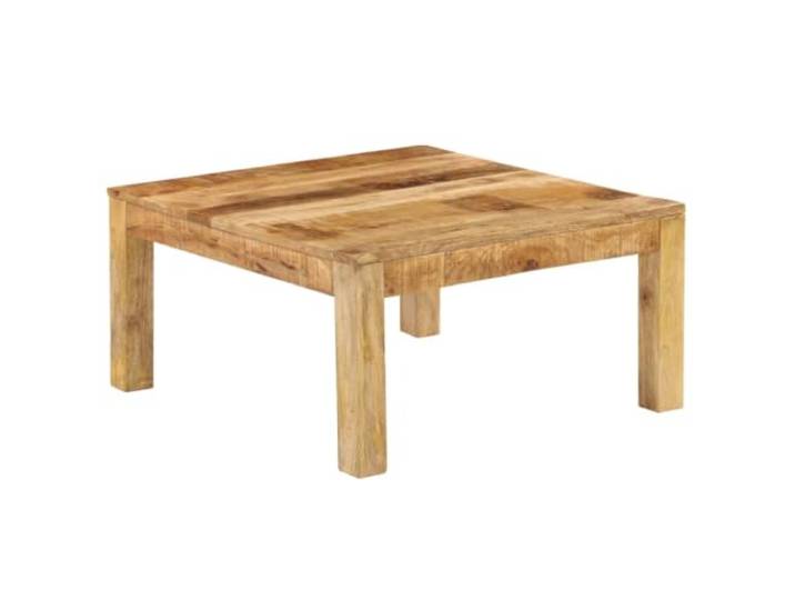 KKgypkn Couchtisch 80x80x40 cm Massivholz Mango Stabiler Holztisch, Landhaus-Stil, einfacher Aufbau, einzigartige Holzmaserung