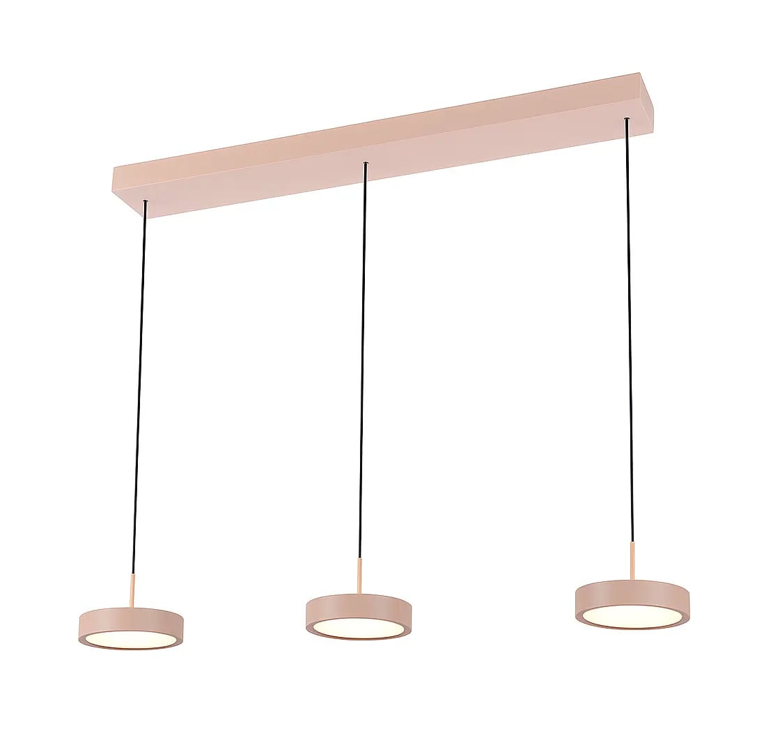 Freelight Hanglamp Alieno 3 lichts beige L 90 cm met comfortlift