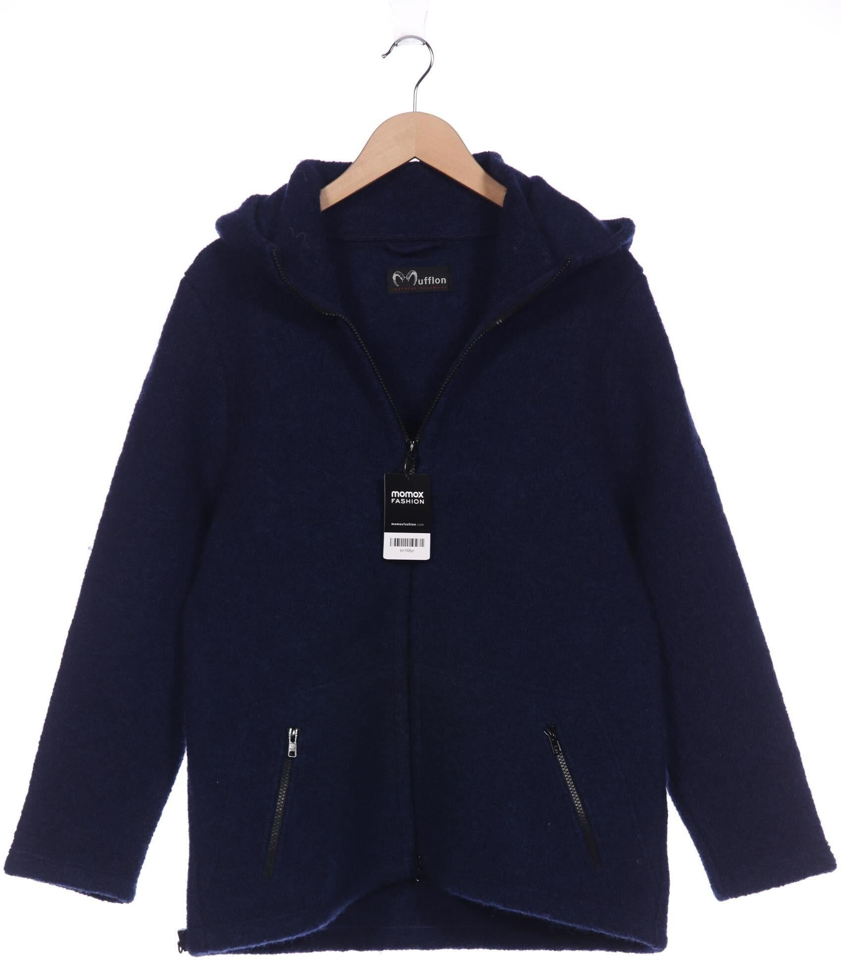 Mufflon Damen Jacke, Marineblau, Gr. L, Schurwolle - Second Hand