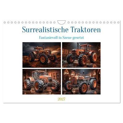 Surrealistische Traktoren (Wandkalender 2027 DIN A4 quer), CALVENDO Monatskalender