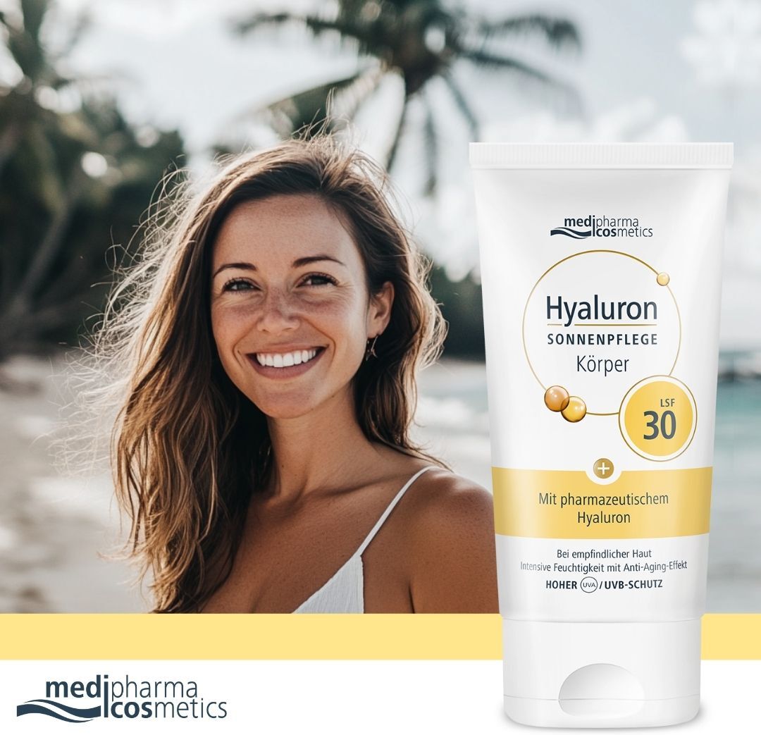 medipharma cosmetics Hyaluron Sonnenpflege Körper Creme LSF 30 150 ml