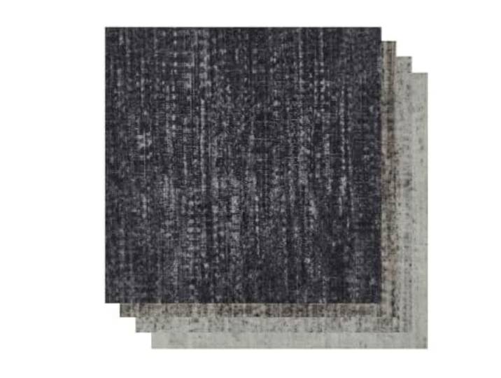 andiamo Teppichfliesen, Klebefliesen, 40x40 cm, 4 m², Anthrazit Streifen