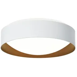 Frisch-Licht LED Wand-/Deckenleuchte PREMIUM ARCHITEKTUR, Ø 30,8cm, 18W, 4000K, 2100lm, IP40, IK02, TRIAC, weiß/kupferbraun FL-DLA7510WK.2184PH
