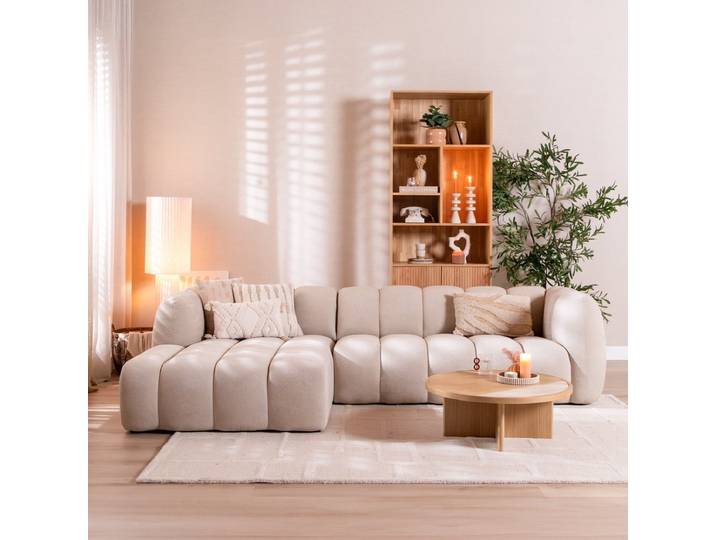 Bronx71 Ecksofa Luca Chenille beige links