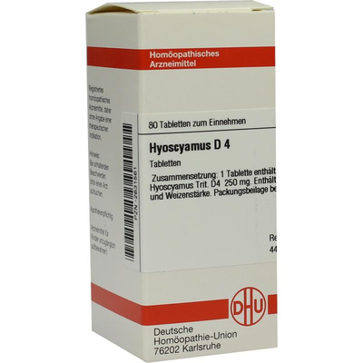 DHU-Arzneimittel GmbH & Co. KG HYOSCYAMUS D 4 Tabletten 80 St 02631561