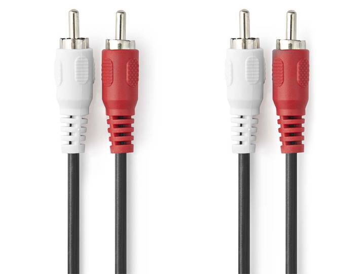 Cinch Stereo-Audiokabel, 1.5m, schwarz