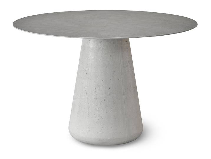 Solpuri Queen Dining Tisch Beton/Aluminium/Dekton Grau rund