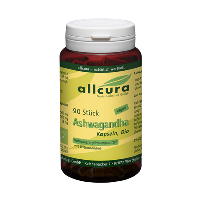 allcura Naturheilmittel GmbH ASHWAGANDHA BIO mit Extrakt KSM 66 Kapseln 90 St 18795796