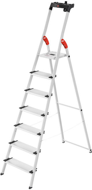 Hailo L80 ComfortLine, escabeau de sécurité en aluminium, 7 marches (8040707)