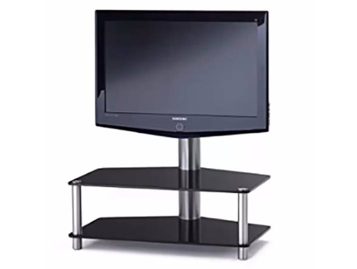 Spectral PL150ALU schwarzglas TV-Möbel – TV Möbel