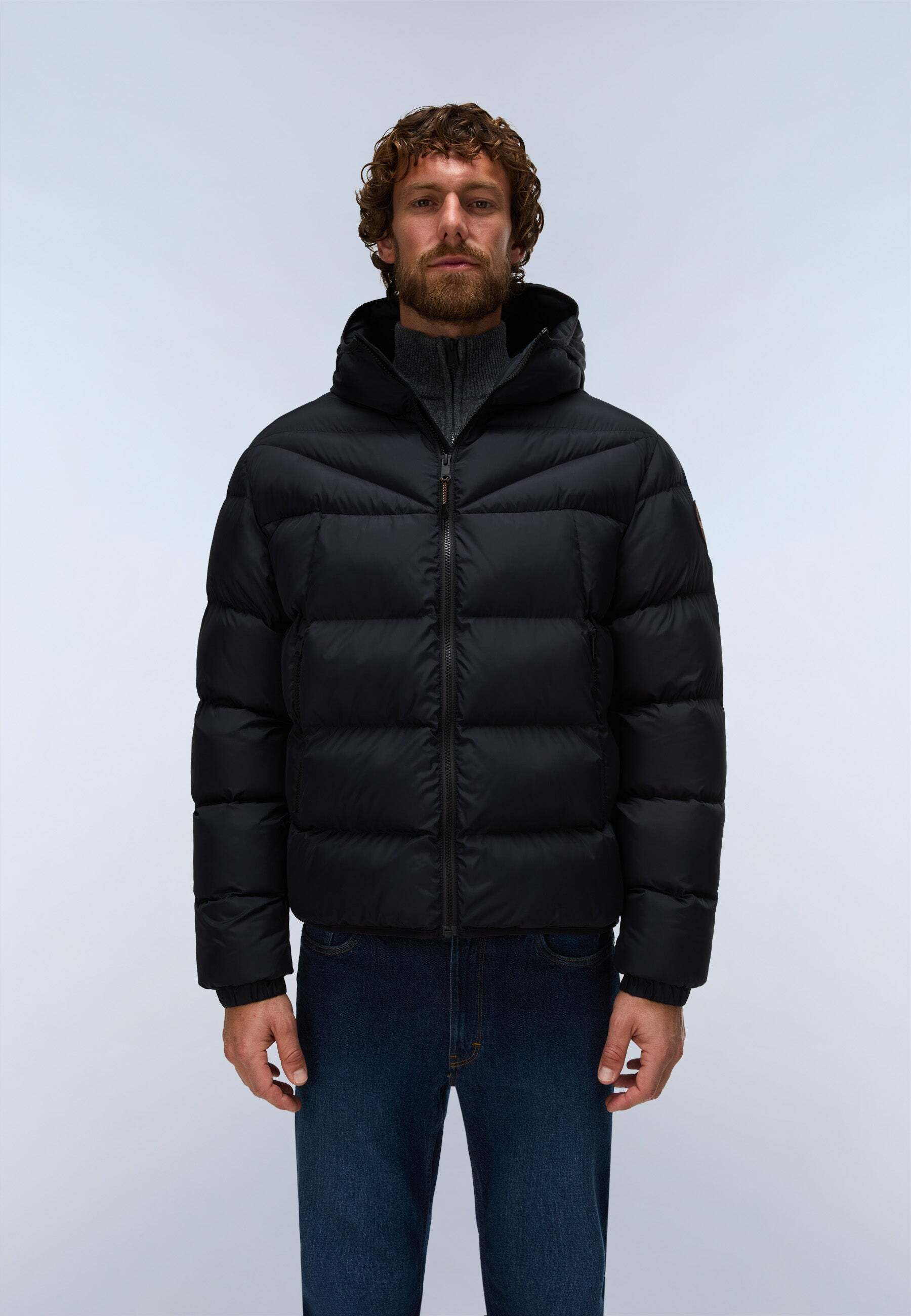 Steppjacke NAPAPIJRI "Napapijri Steppjacke A-MOLVENO HOOD", Herren, Gr. M, schwarz, Obermaterial: 100% Polyamid Polyam.recyc., Jacken Steppjacke schwarz M
