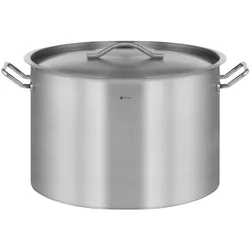 Royal Catering Kochtopf Induktion 106 Liter Kochtopf Mit Deckel Suppentopf Grosser Topf Eintopf, Pfanne + Kochtopf, Silber