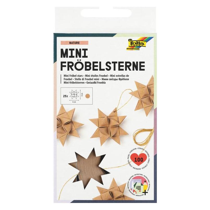 Folia Faltpapierstreifen NATURE fr Mini Fr"belsterne (56 g/m², 100x) (1298)