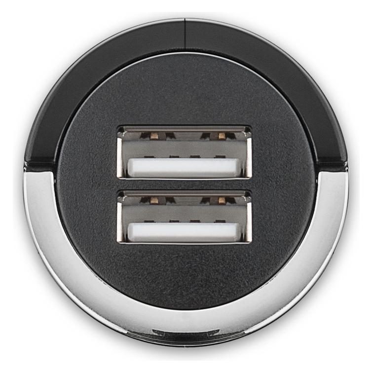 Cabstone Napájecí 12-24V autoadaptér na 2xUSB 2.1A s nízkým profilem (63418)