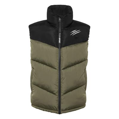 Kurzweste PLEIN SPORT "Kurze Weste", Herren, Gr. XXL, grün (65, military), Futter: 100% Polyester. Außenmaterial: 100% Polyester. Füllung: 100% Polyester, Westen