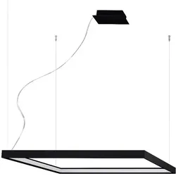 Hängeleuchte Pendellampe Esszimmerlampe LED Designleuchte Alu schwarz L 80 cm