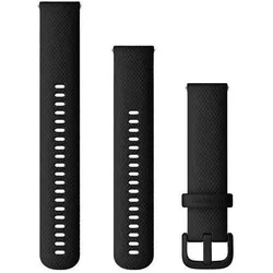Garmin Schnellwechsel-Armband (20 mm, Silikon), Uhrenarmband, Schwarz