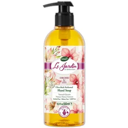 Dalan Le Jardin Luxus Handseife 500ml - Orchidee & Lilie Duft - Vegan, silikonfrei, biologisch abbaubar - Sanfte Reinigung für ausgeglichene Haut