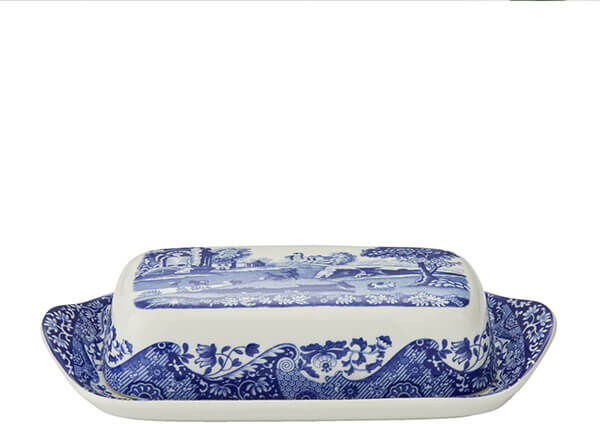 Spode Blue Italian Butter Dish
