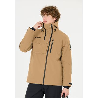 Skijacke SLOPE "Zuko", Herren, Gr. XS, beige, 100% Polyester, unifarben, normal, ohne Ausschnitt, Jacken Skijacke, mit DWR-Ausrüstung