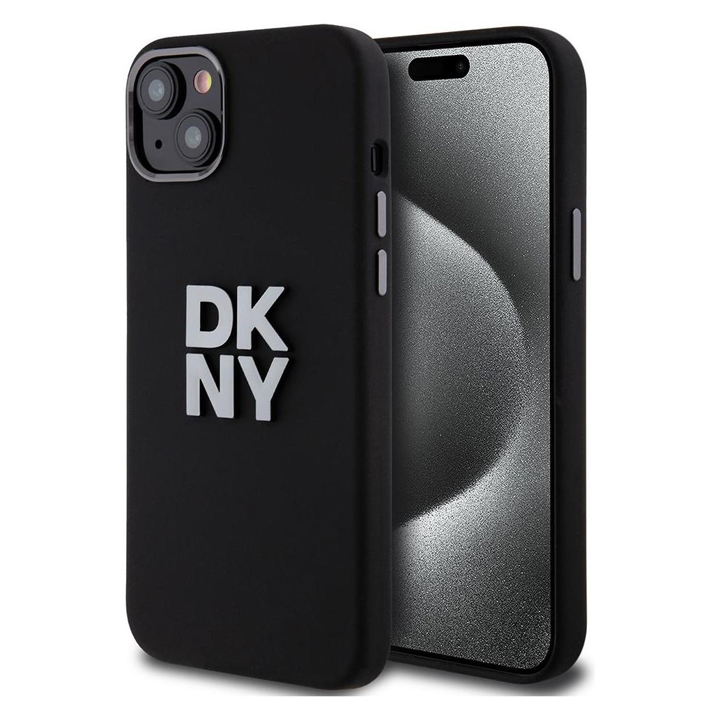 DKNY DKHMP14SSNYACH iPhone 14 / 15 / 13 6.1" czarny/black hardcase Liquid Silicone White Printed Log (Apple iPhone 13, Apple iPhone 14, Apple iPhone 15) (1714462325)