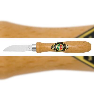 Kirschen Kerbschnitzmesser mit rundem Rücken und gerader Schneide