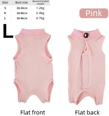 Uplift Picks Cat Recovery Suit For Post Surgery Wound Protection pink (l)