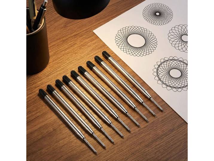 10er-Set Kugelschreiber Minen, schwarz, Stärke B