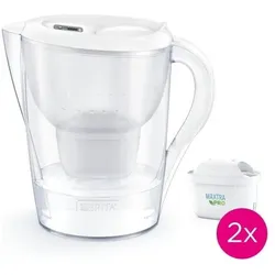 Brita Dzbanek filtrujacy 3,5l Marella XL + 2 wkłady filtrujące MAXTRA PRO Pure Performance, Wasserfilterkanne, Weiss
