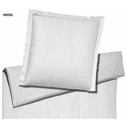 Elegante Bettwäsche White House - 155x220 cm + 80x80 cm	weiss