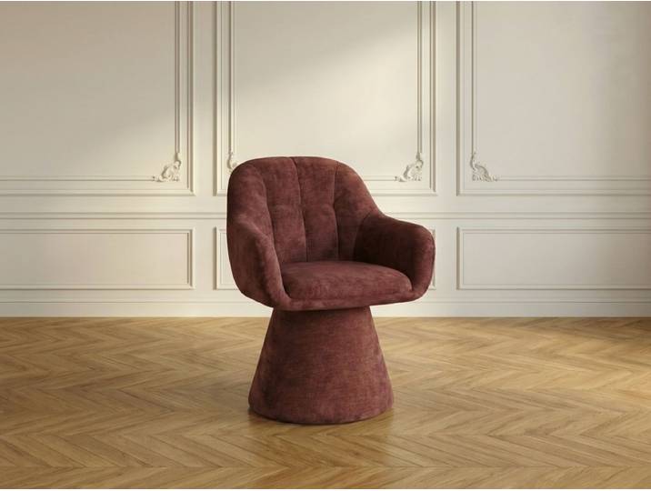 Chaise pivotante KIM tissu texturé