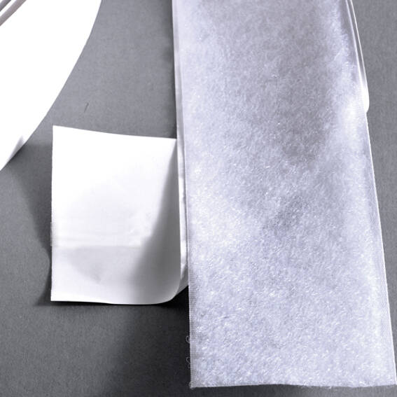 SPRINTIS Bande auto-agrippante, adhésif, boucle (rouleau de 25 m) 50 mm   blanc, nylon, polyester