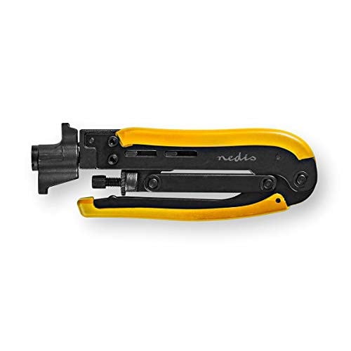 Nedis Krimptang voor Antennekabel Installatiegereedschap - Geel/Zwart - ABS/Staal