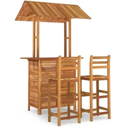 vidaXL, Gartentisch + Balkontisch, Valmonin (2 Stück Barstühle mit Rückenlehne) (110 x 51 x 105 cm)