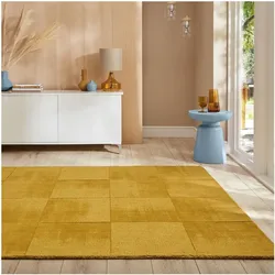 Wollteppich geometrisch Gelb 200 x 290 cm - SID   Kadima Design