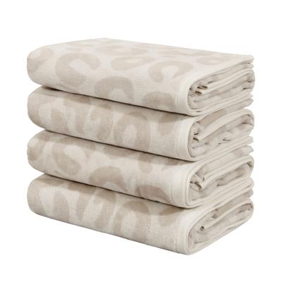OTTO home "Anna Leopardenmuster, 4-tlg Handtuch-Set, 50x100cm, 100% Baumwolle" Handtücher, weich, saugstark, modern, Leo, Animal Print