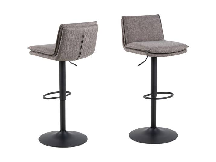 AC Design Furniture Barhocker AC Design Braun, Hellgrau Stahl H 107 cm - Barhocker