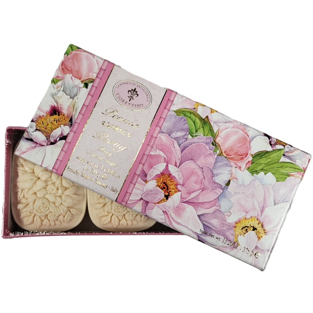 Saponificio Artigianale Fiorentino Peony Sculpted Moisturizing Soap