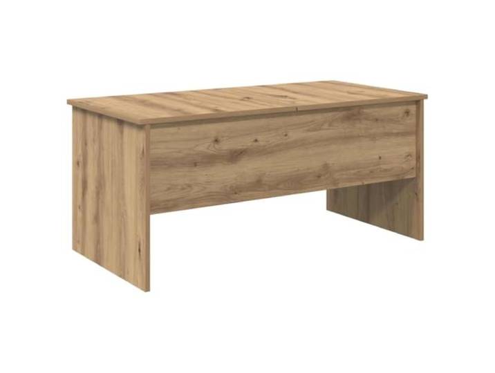 Favemtsl Couchtisch Artisan-Eiche 102x50,5x46,5 cm Holzwerkstoff 2 Fächer Stabiler Wohnzimmertisch in eleganter Holzoptik für Getränke und Deko. Mit 2 offenen Fächern für zeitgemäße Ordnung.