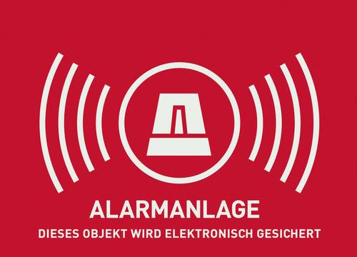 ABUS AU1322 Warnaufkleber Alarmanlage Sprachen Deutsch (B x H) 14.8 mm x 10.5 mm