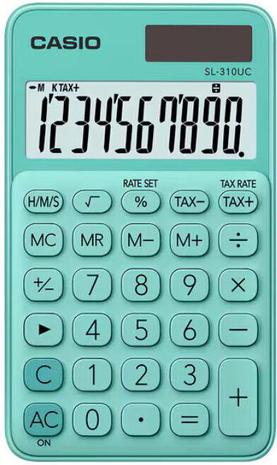 CALCULADORA BOLSO CASIO SL-310UC VERDE