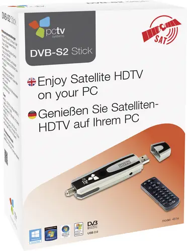 PCTV Systems PCTV DVB-S2 Stick 461E DVB-S TV-Stick mit Fernbedienung, Aufnahmefunktion Anzahl Tuner: 1