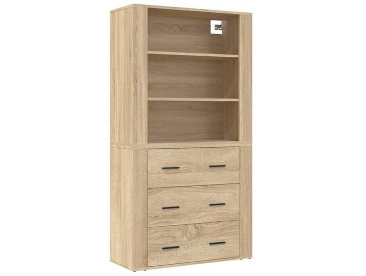 Buffet haut - - bois d'ingénierie - chêne sonoma - pour salon 654jgz33w
