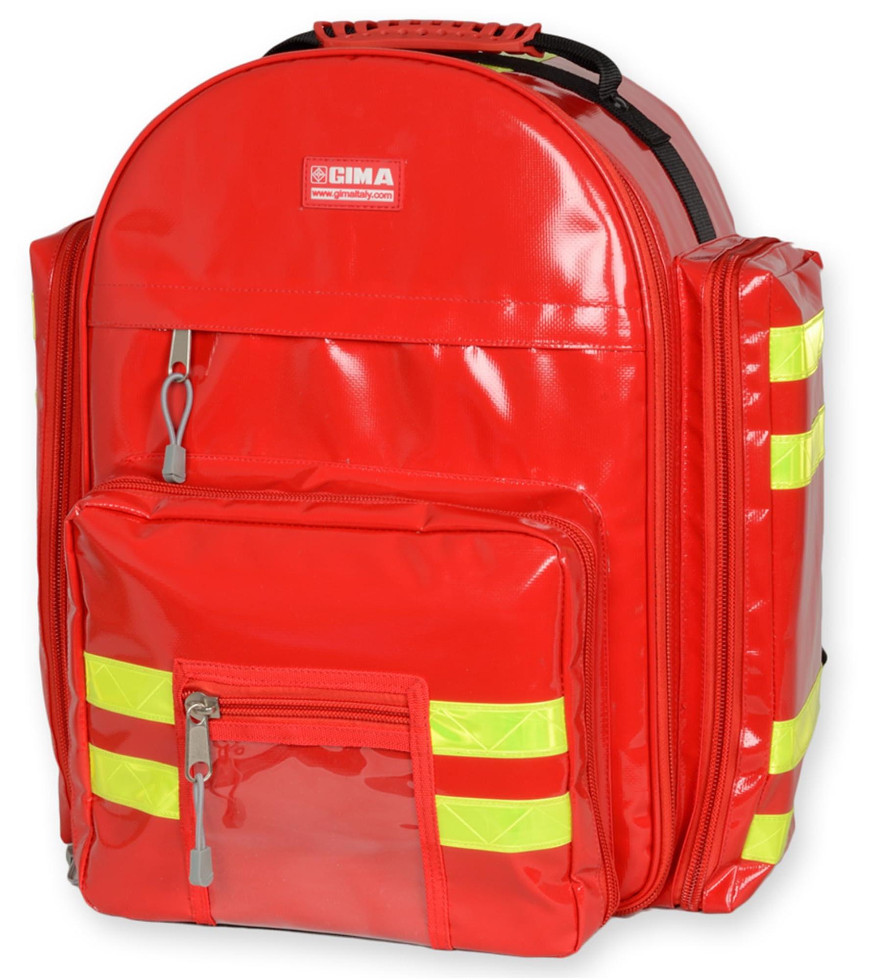 Rettungsrucksack groß, Polyester PVC-beschichtet, rot, 40x25x47 cm