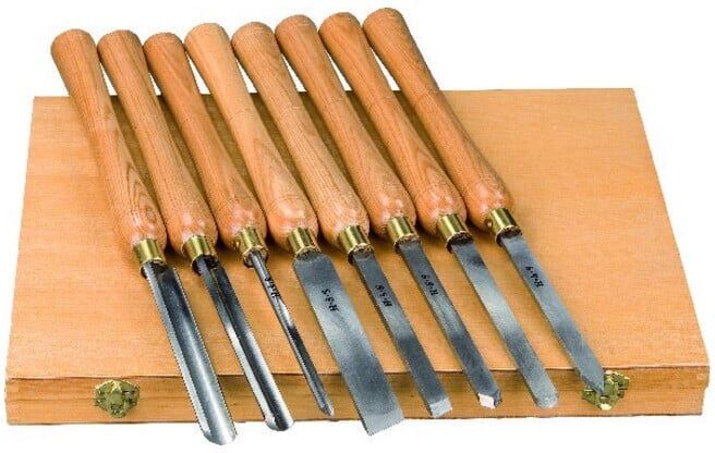 holzstar Set de couteaux à tournage 8 pièces ; Stürmer (5931011)
