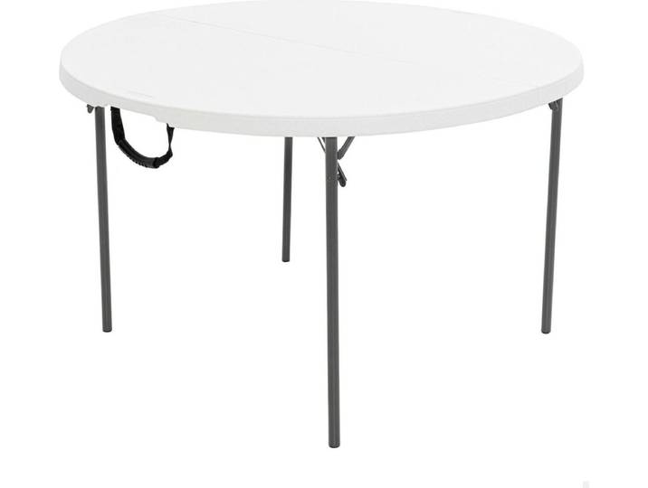 Lifetime Table pliante en plastique Table pliante ronde blanche Ø 122x74 cm