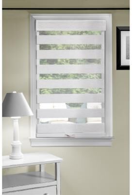 "Wide Width Cordless Celestial Sheer Double Layered Shade by Achim Home Décor in Linen (Size 29"" W 72"" L)"